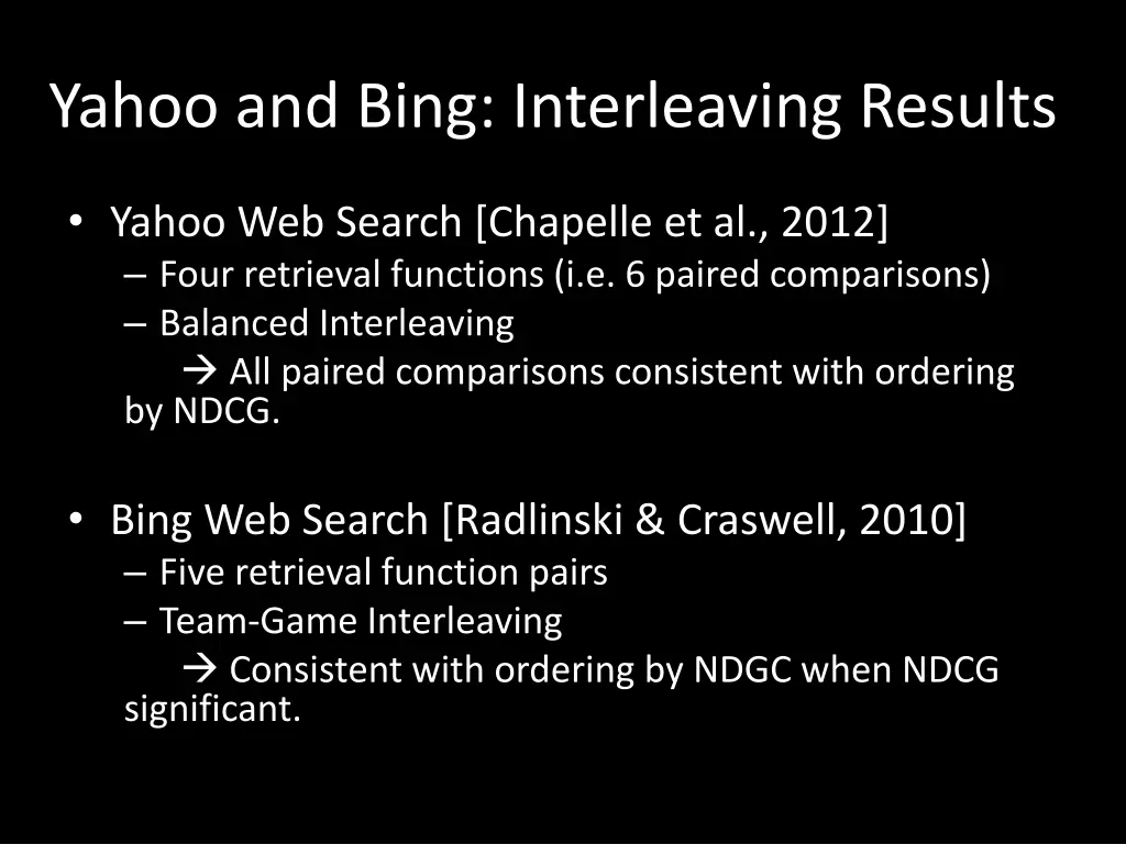 yahoo and bing interleaving results