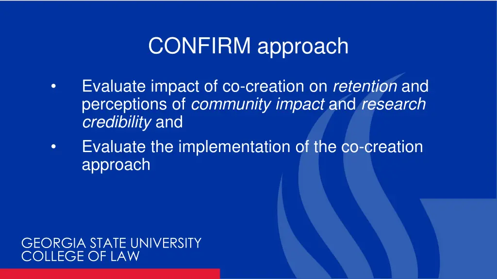 confirm approach