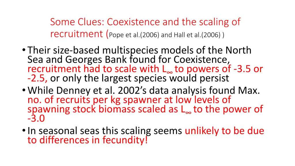 some clues coexistence and the scaling
