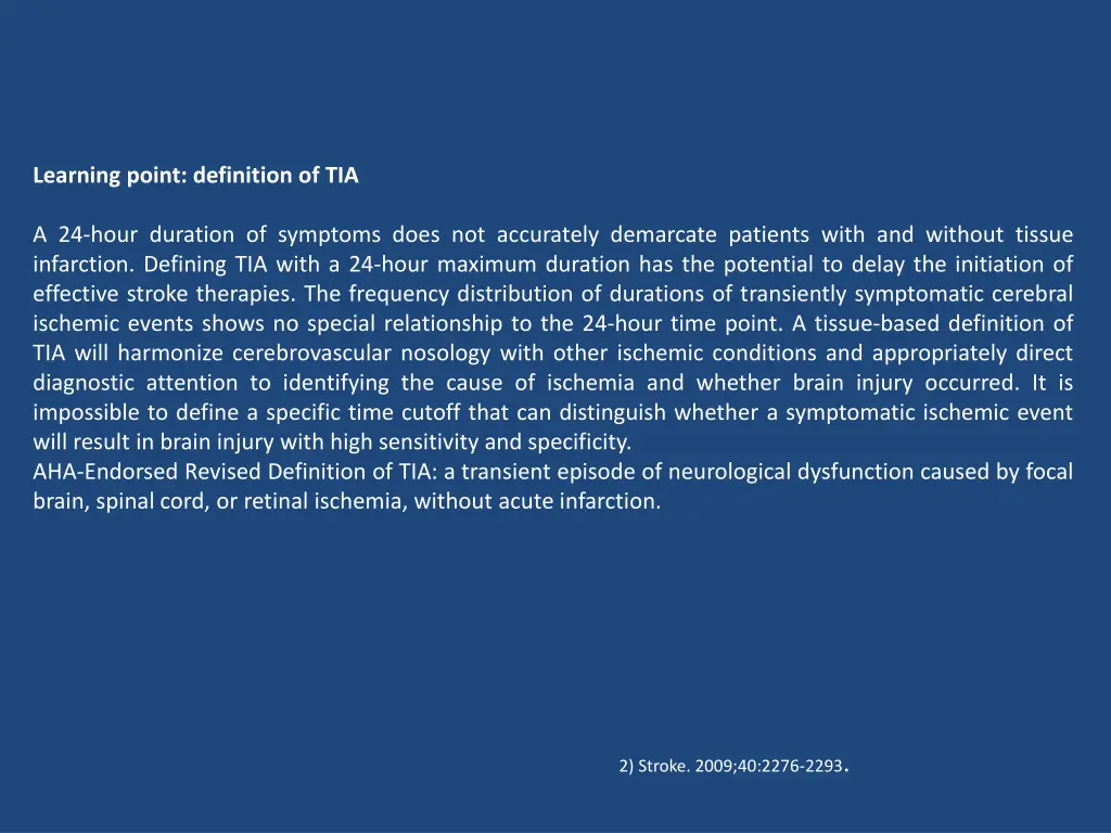 learning point definition of tia
