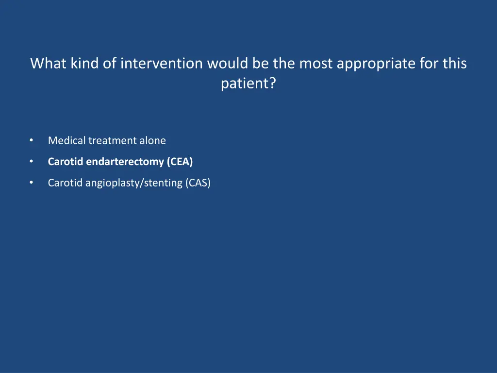 what kind of intervention would be the most