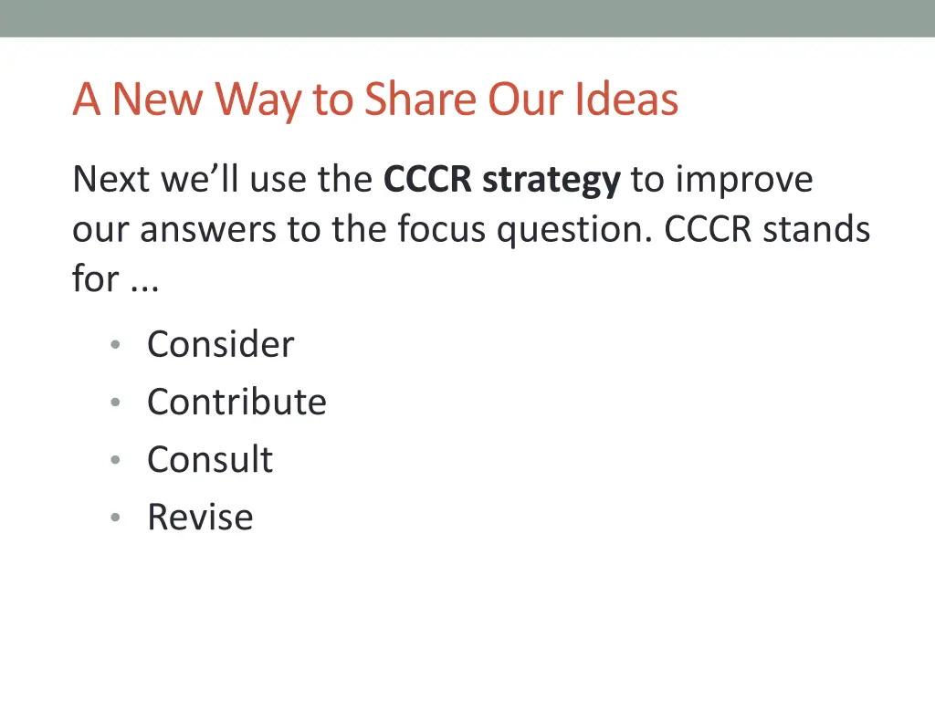 a new way to share our ideas