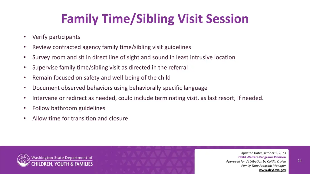family time sibling visit session