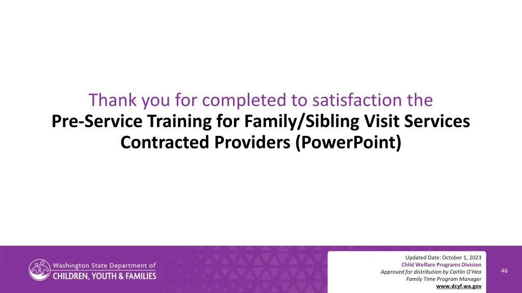 thank you for completed to satisfaction