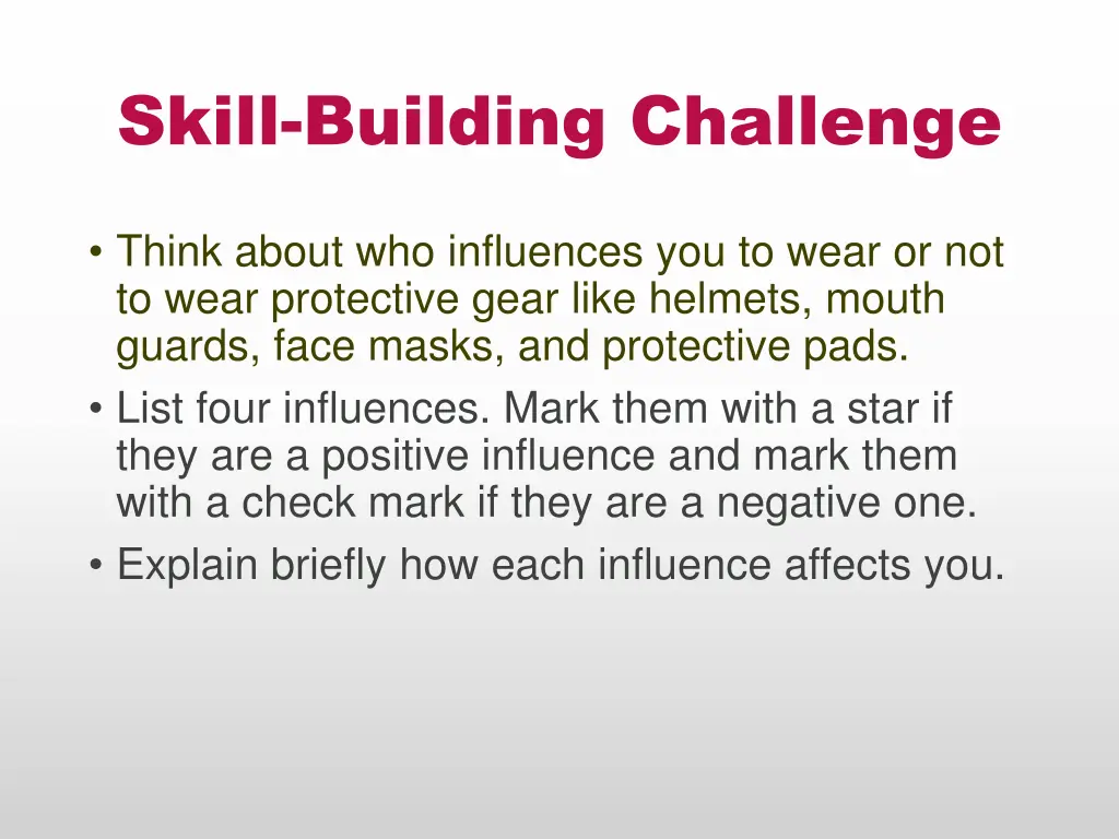 skill building challenge
