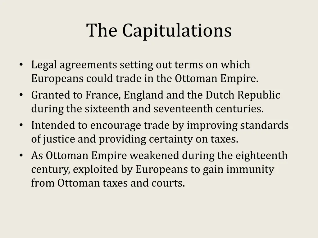 the capitulations