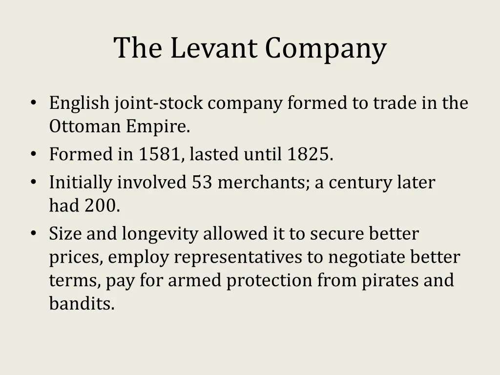 the levant company