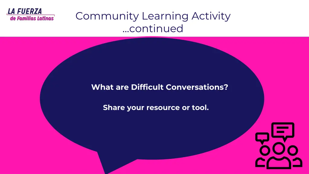community learning activity continued