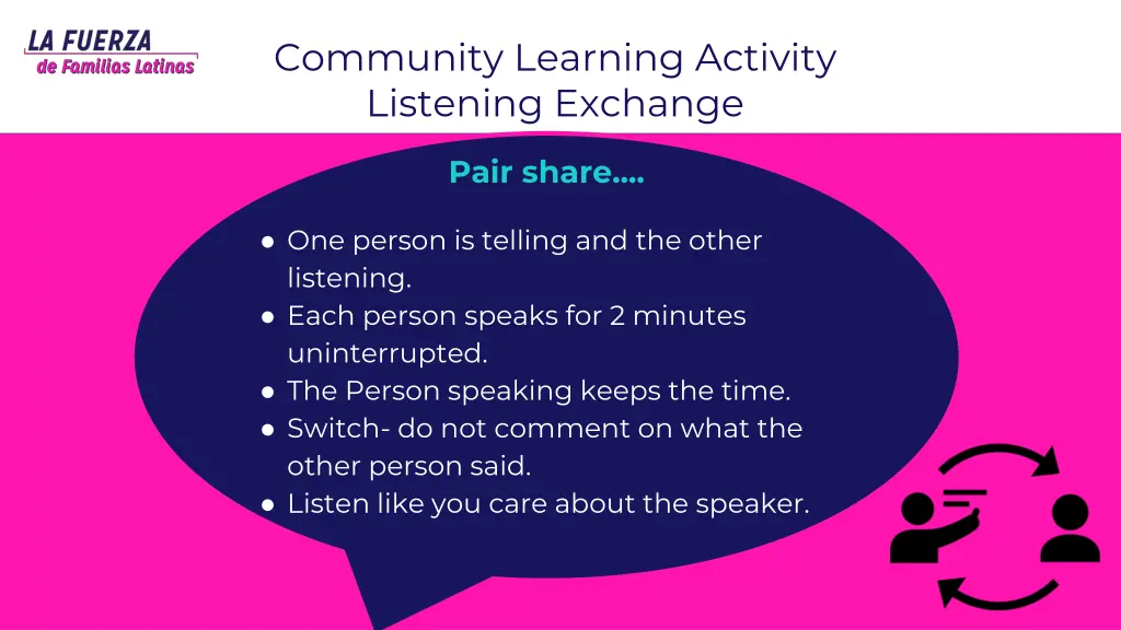 community learning activity listening exchange
