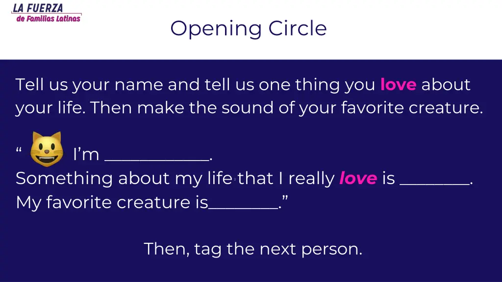 opening circle