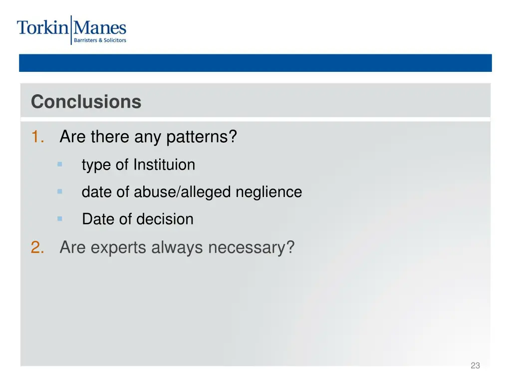 conclusions