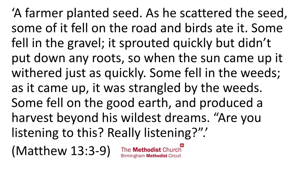 a farmer planted seed as he scattered the seed