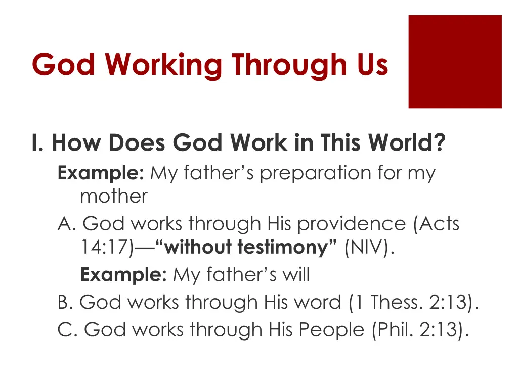 god working through us 1