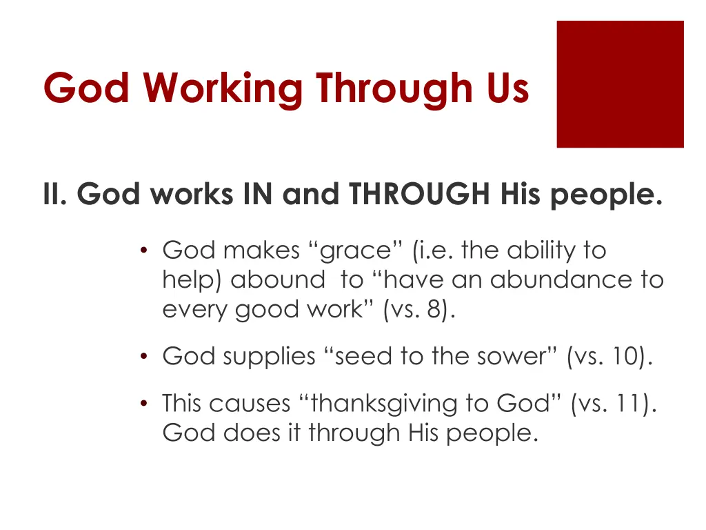 god working through us 5