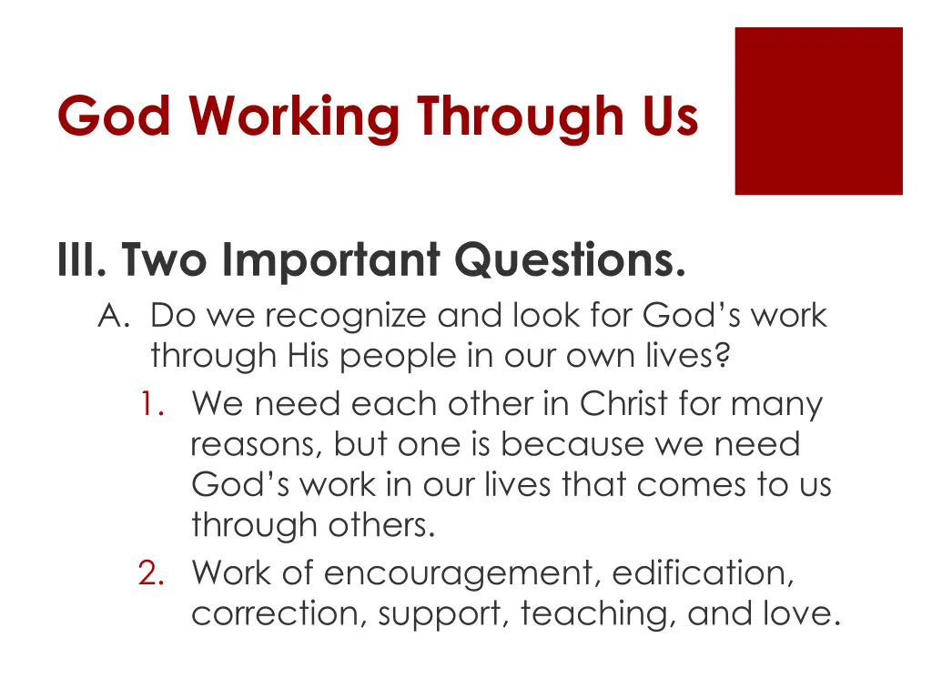 god working through us 7