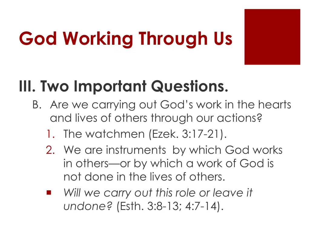 god working through us 8