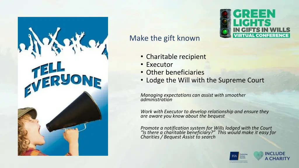 make the gift known