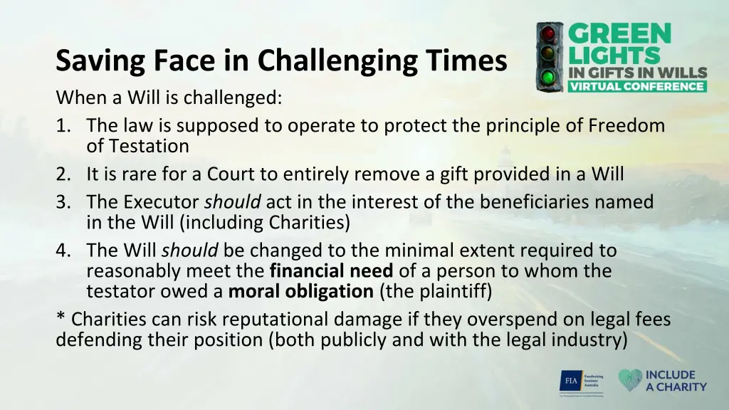 saving face in challenging times when a will