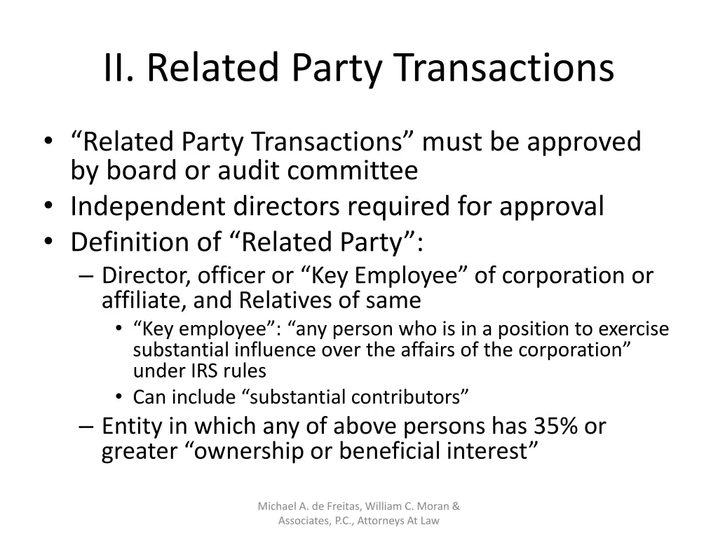 ii related party transactions