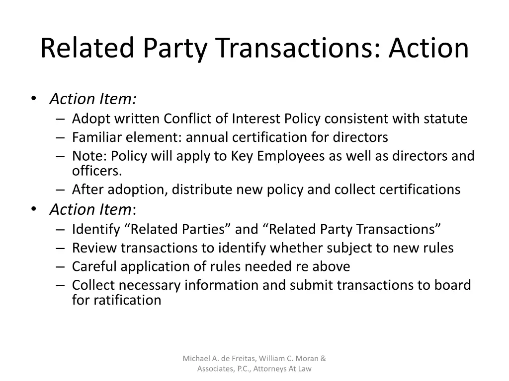 related party transactions action