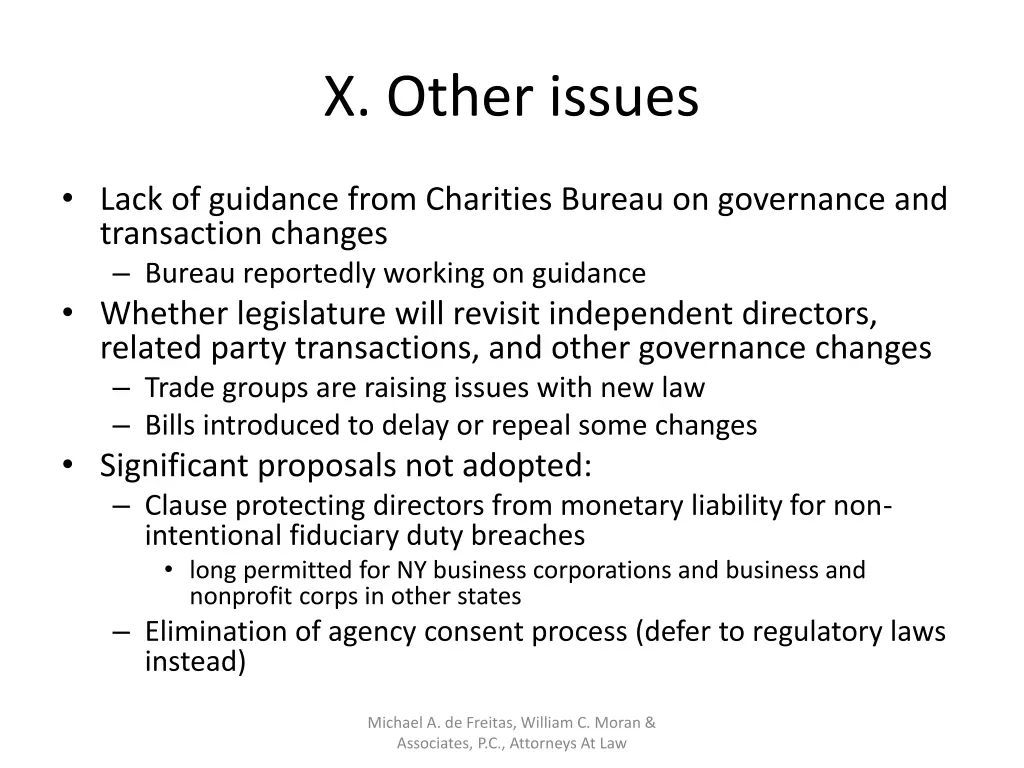 x other issues