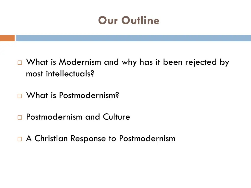 our outline