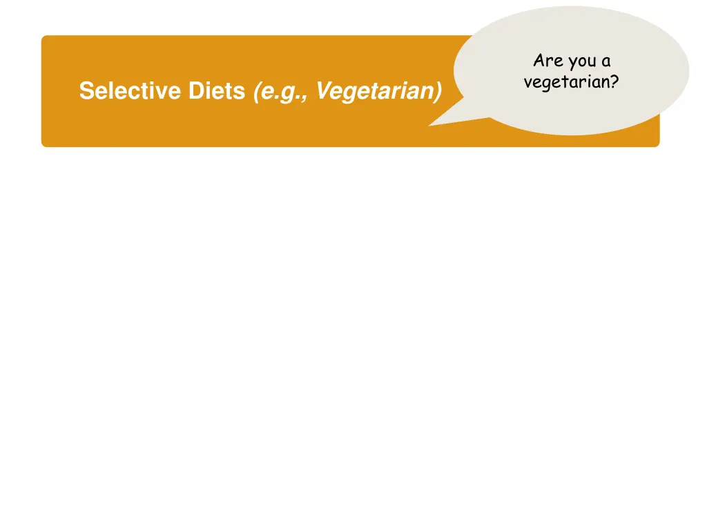 are you a vegetarian
