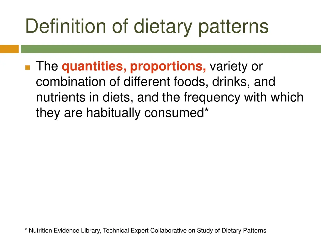 definition of dietary patterns 1