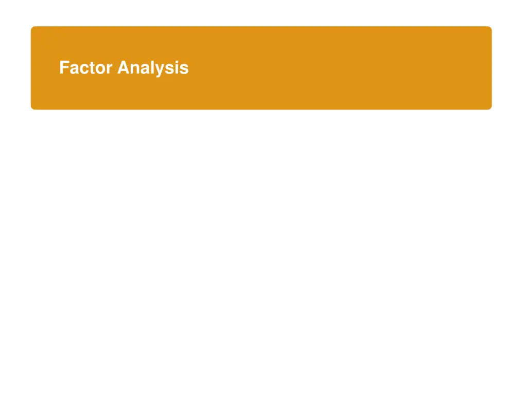 factor analysis