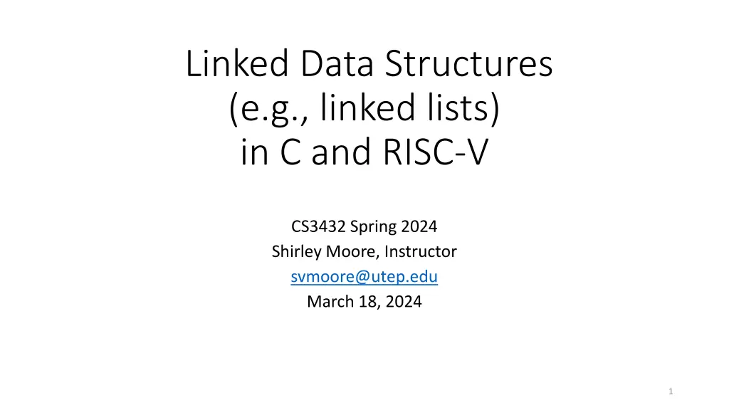 linked data structures e g linked lists