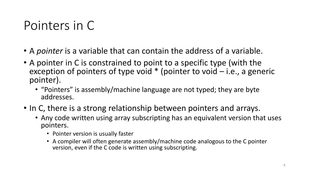 pointers in c