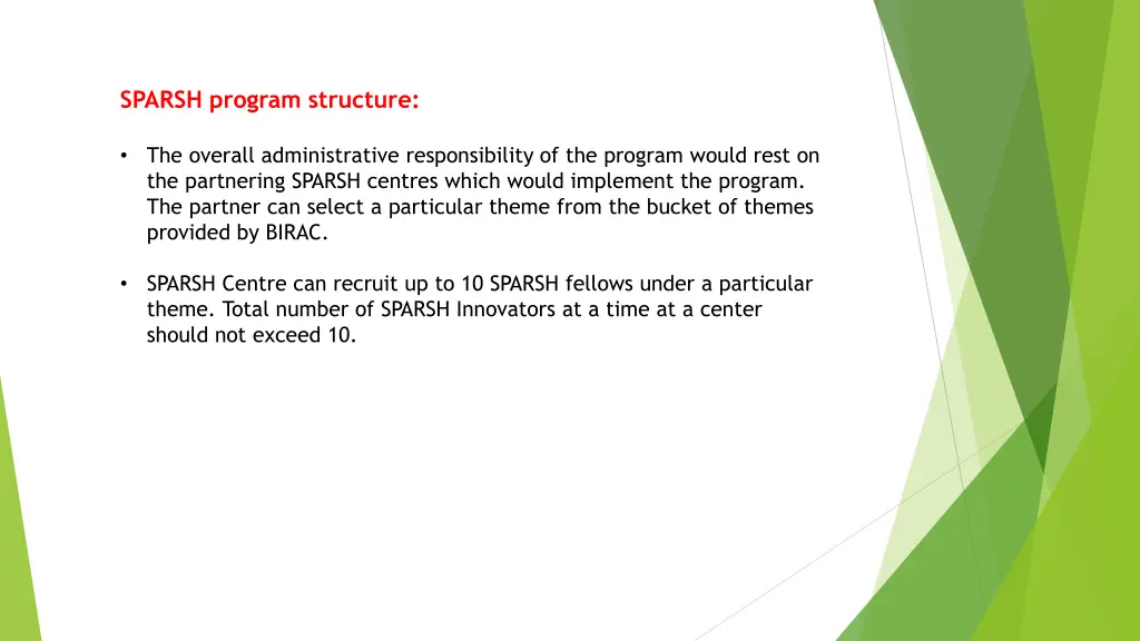 sparsh program structure