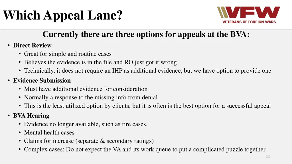 which appeal lane