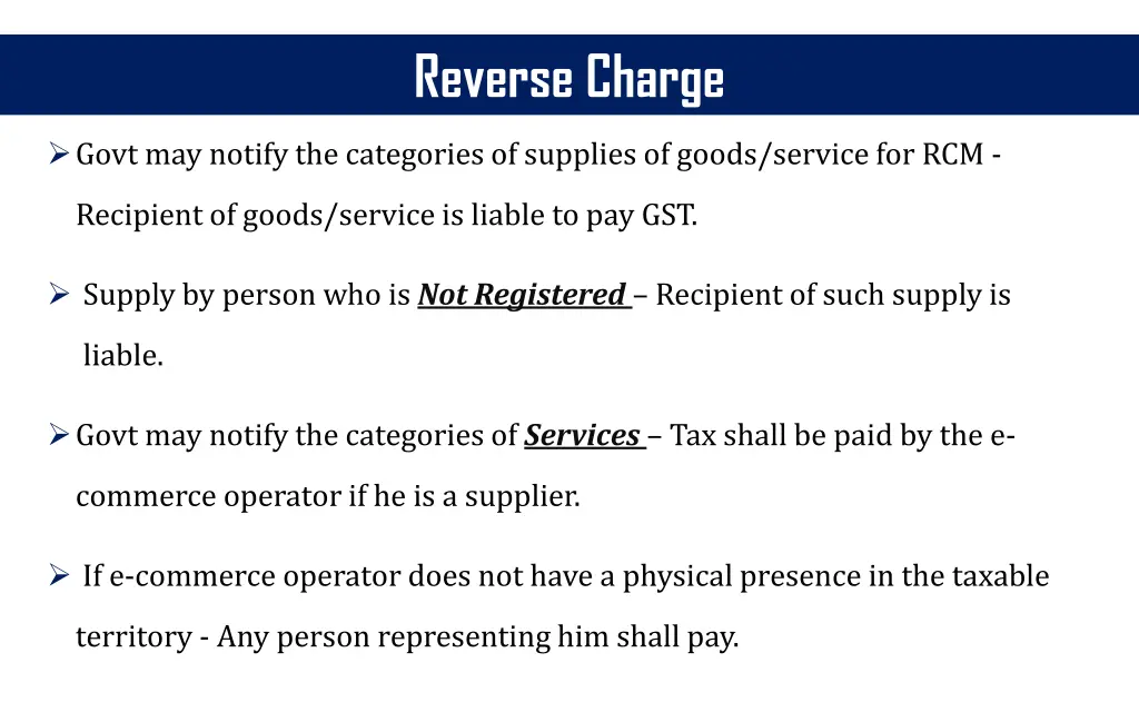 reverse charge