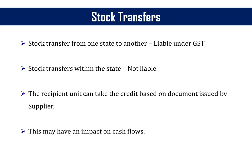 stock transfers