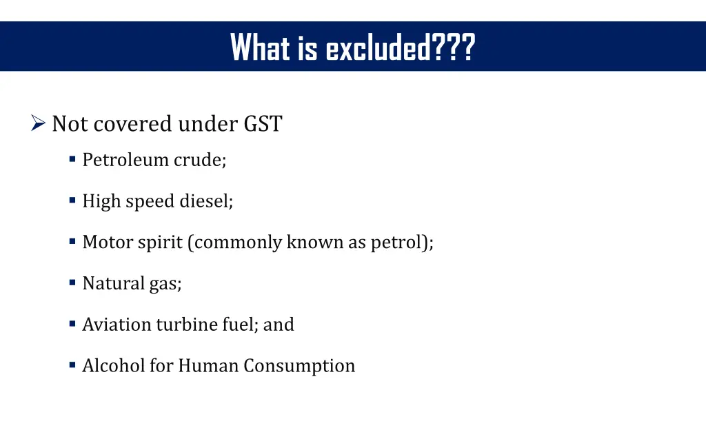 what is excluded