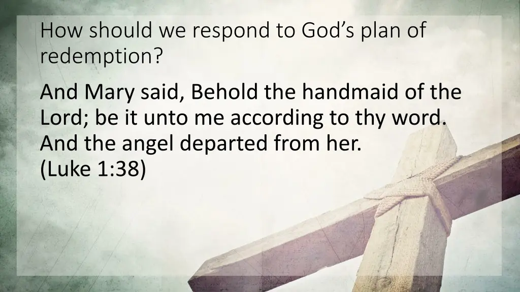 how should we respond to god s plan of redemption 1