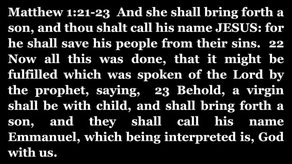 matthew 1 21 23 and she shall bring forth