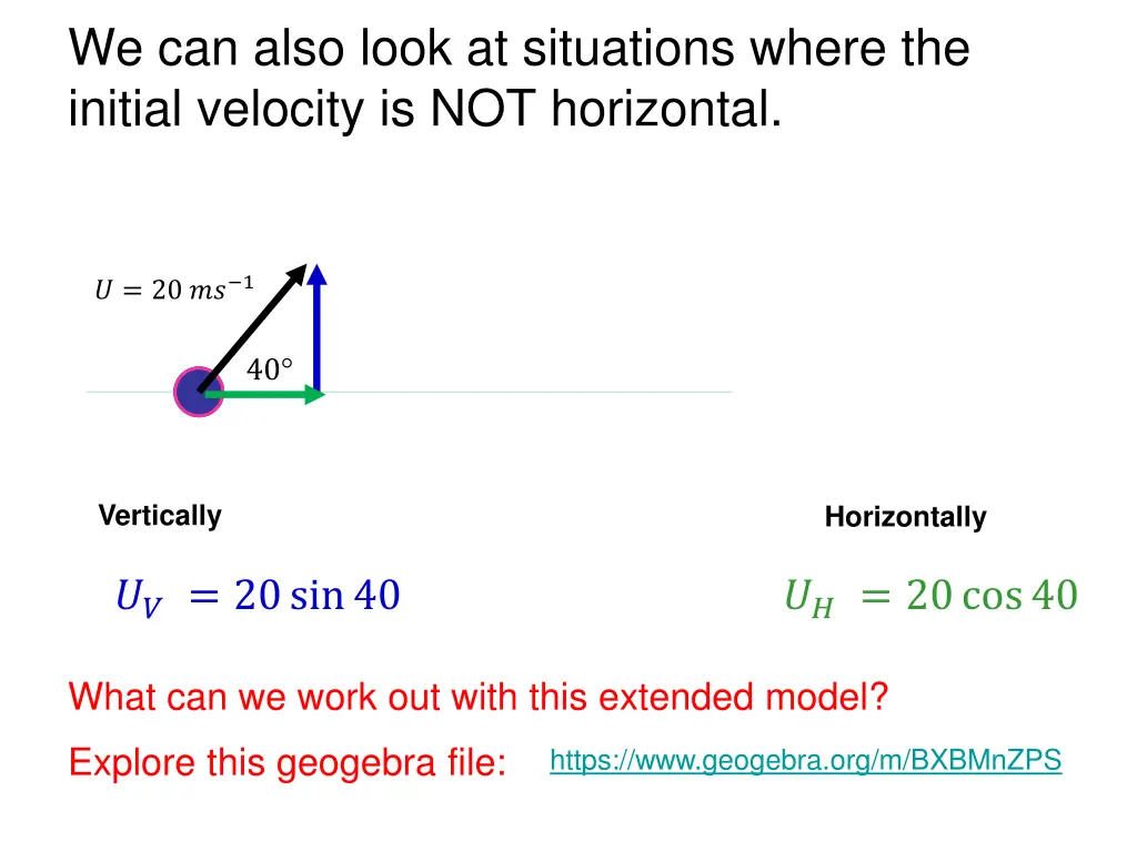 we can also look at situations where the initial