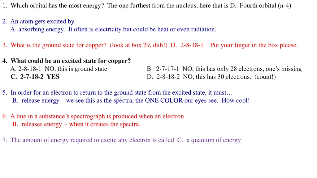 1 which orbital has the most energy