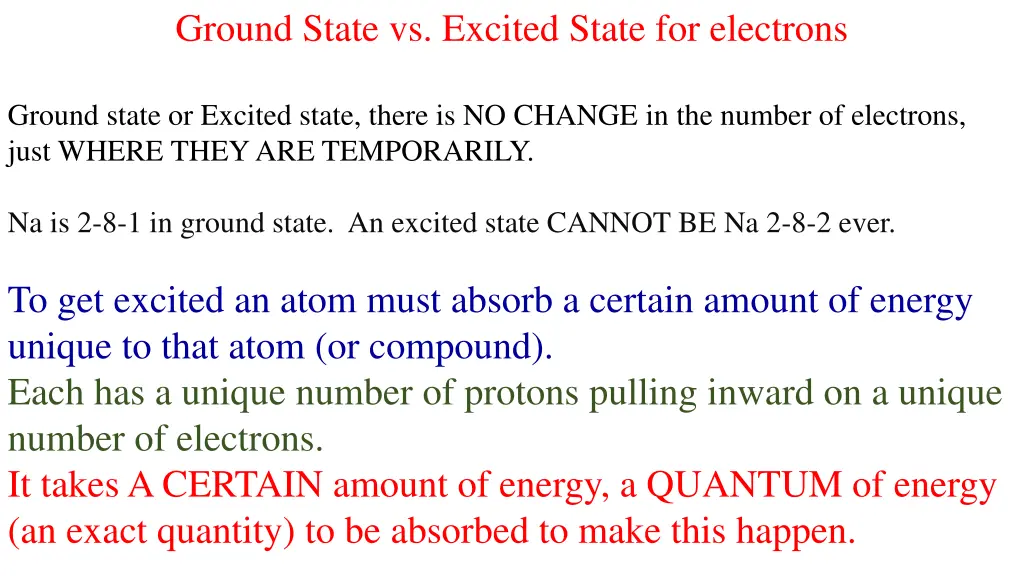 ground state vs excited state for electrons 2