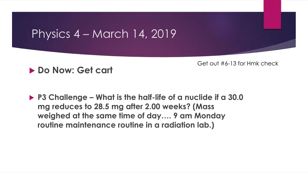 physics 4 march 14 2019