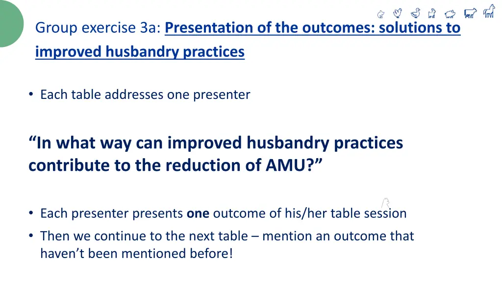 group exercise 3a presentation of the outcomes