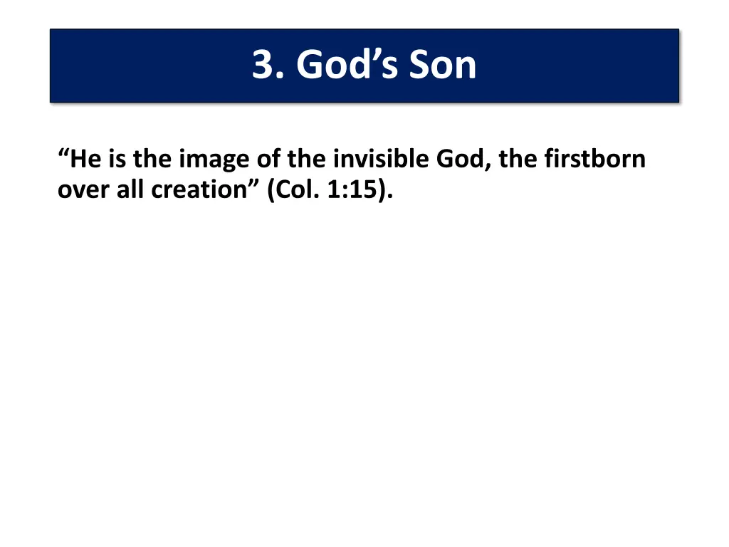 3 god s son 2