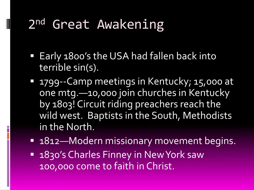 2 nd great awakening