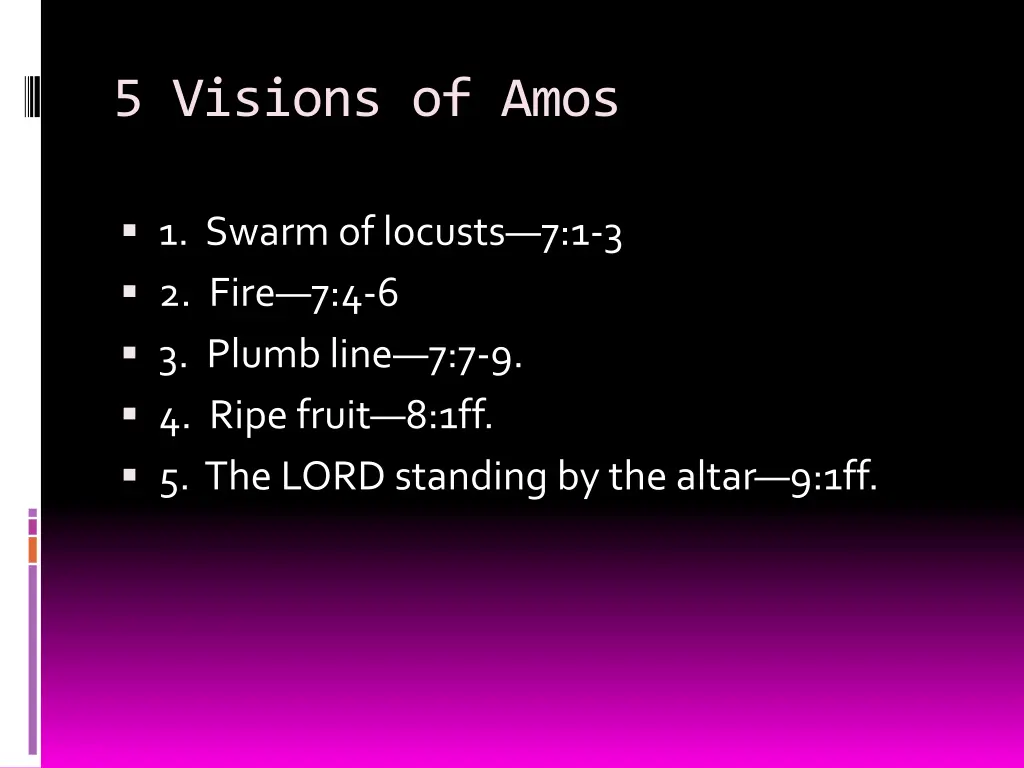 5 visions of amos