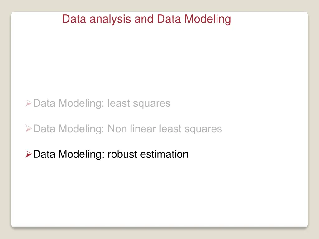 data analysis and data modeling