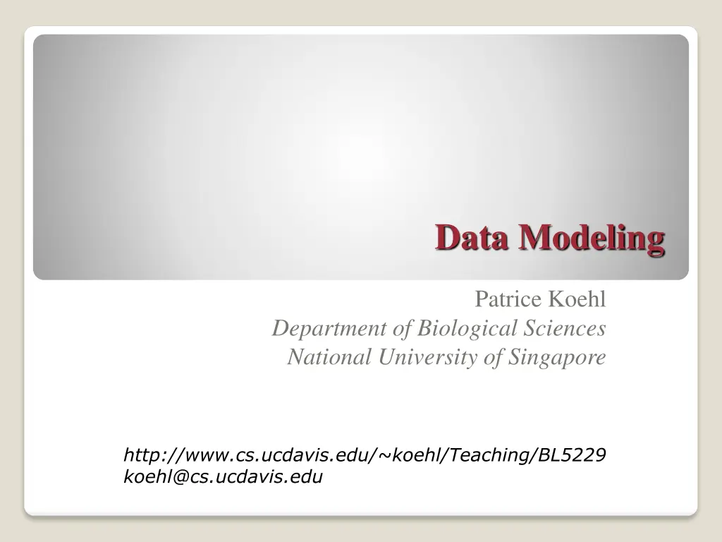 data modeling
