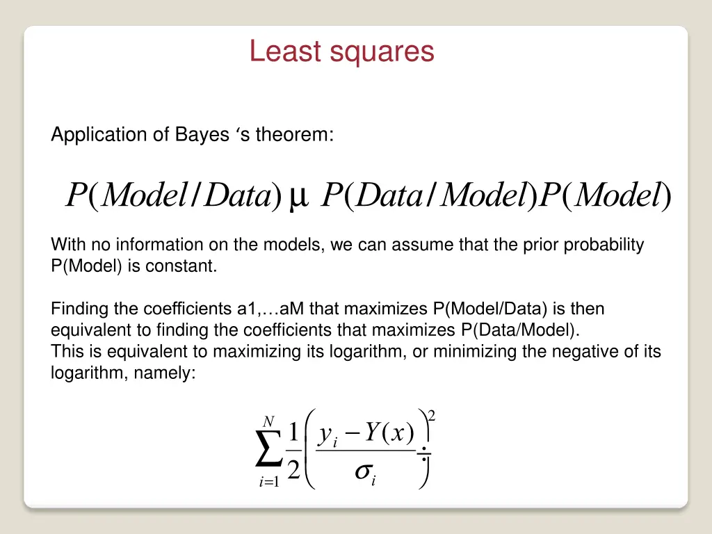 least squares 2