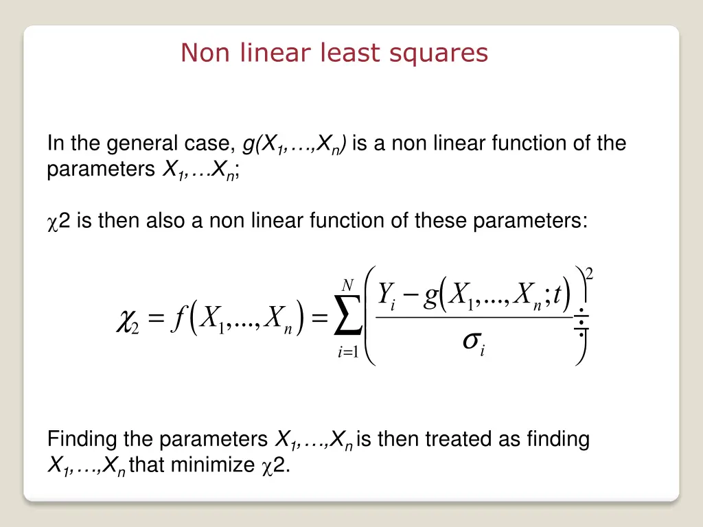 non linear least squares